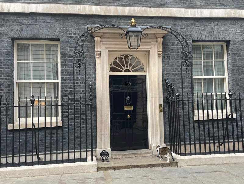 內閣辦公廳捕鼠大臣賴瑞貓自2011年在唐寧街10號官邸服務以來，已送走3任首相，6日正式上任的特拉斯 是第4任。中央社