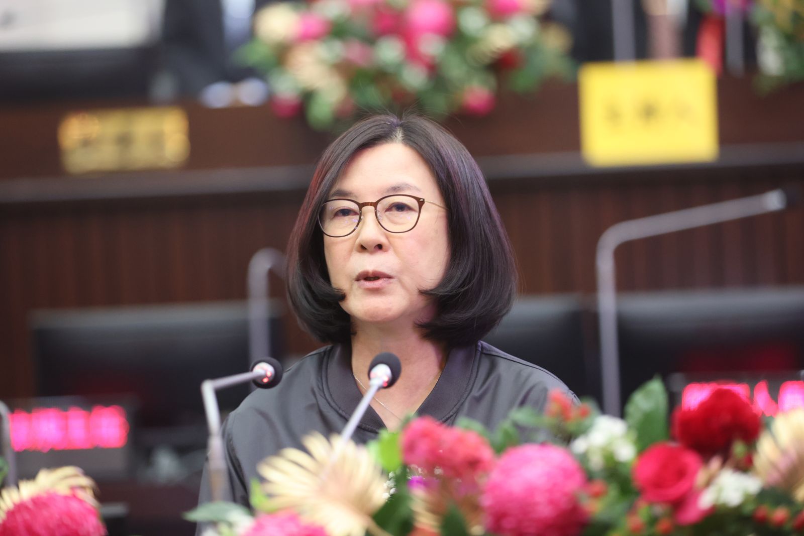 民進黨籍議員邱莉莉以36票當選台南市議長。辛啓松攝