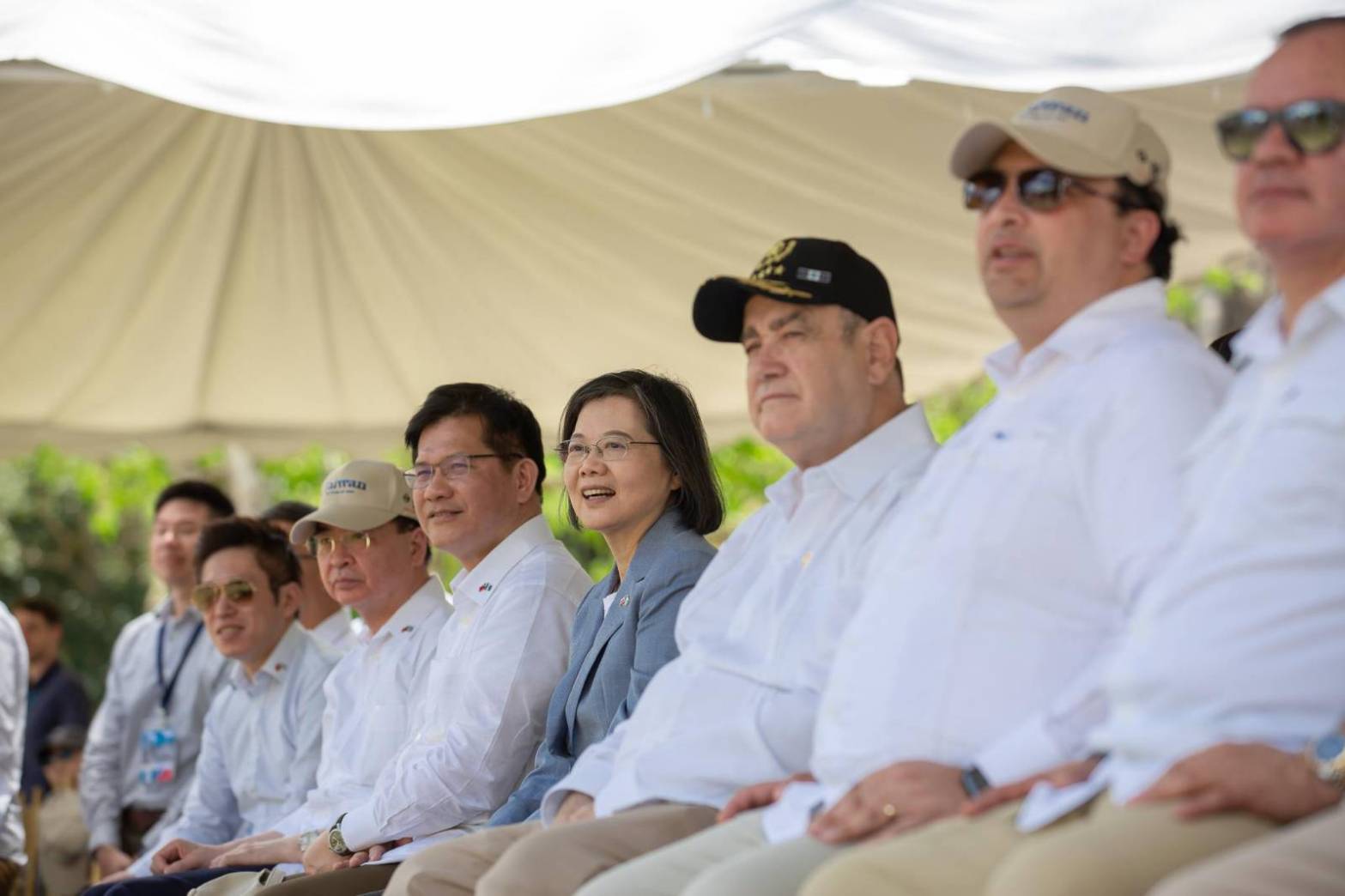 瓜國總統賈麥岱多次與蔡英文同框互動。總統府提供