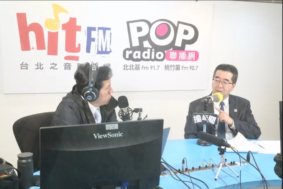 馬英九基金會執行長蕭旭岑今天接受廣播節目專訪。《POP撞新聞》節目提供