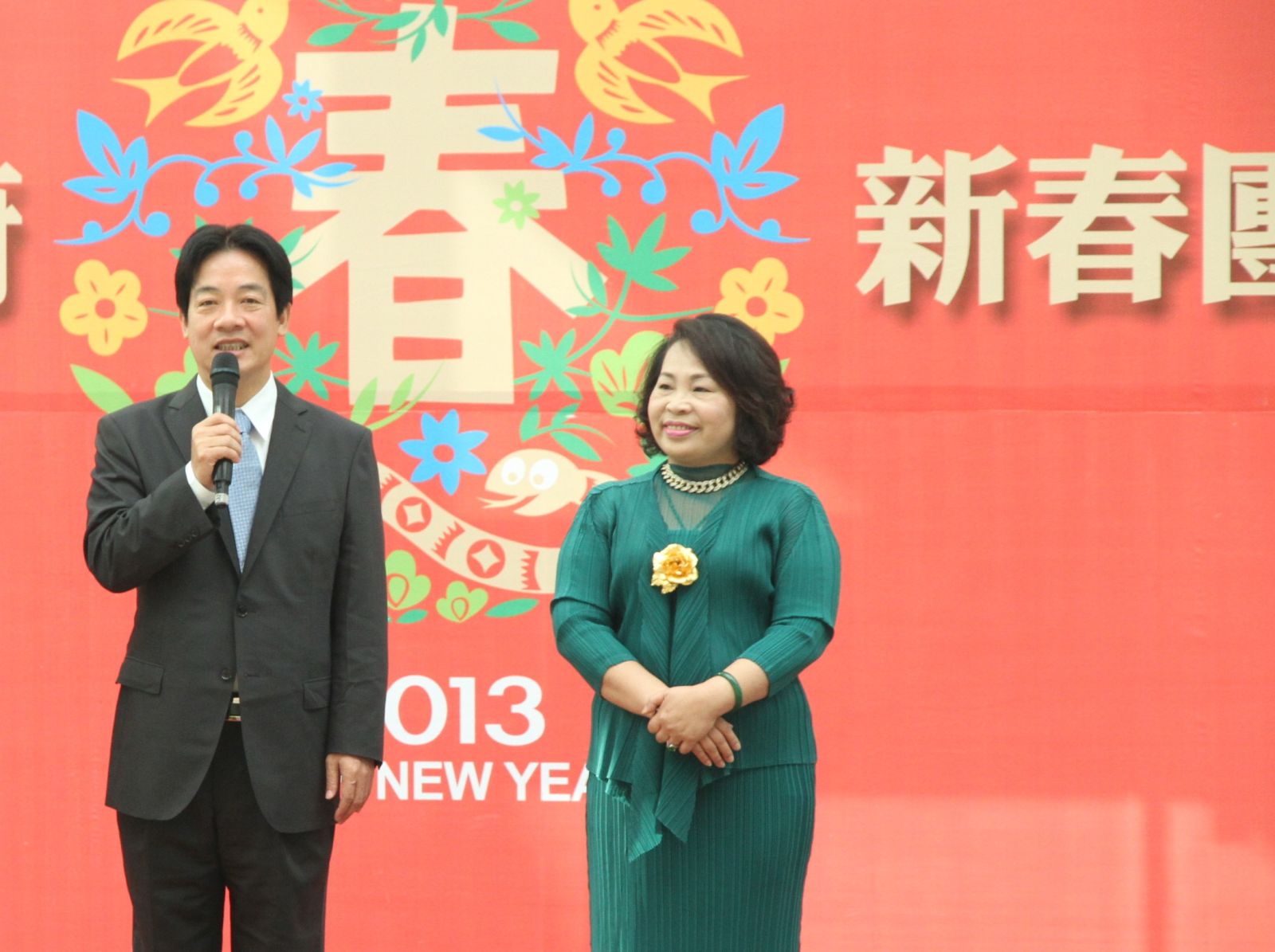賴清德擔任台南市長期間，力挺賴美惠擔任議長。資料照片