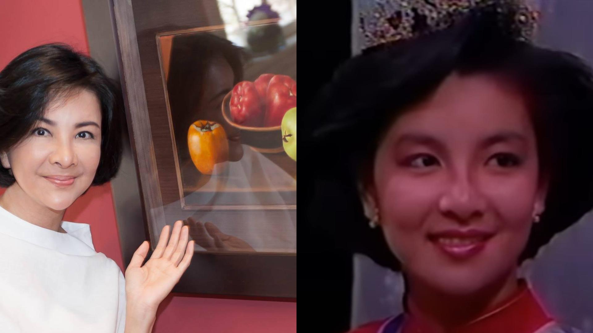 張淑娟曾是最有氣質的中國小姐，現況為藝術家。合成照片／右翻攝張淑娟臉書、左翻攝YouTube