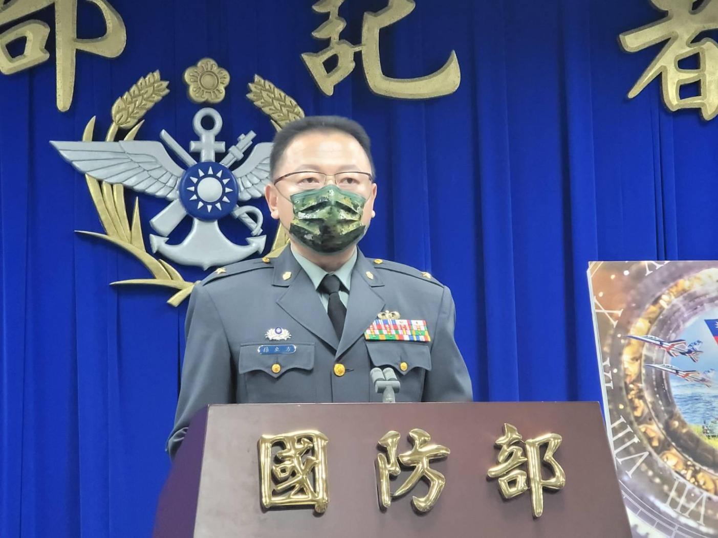 國防部軍事發言人孫立方表示，共軍沒有異常活動。王烱華攝