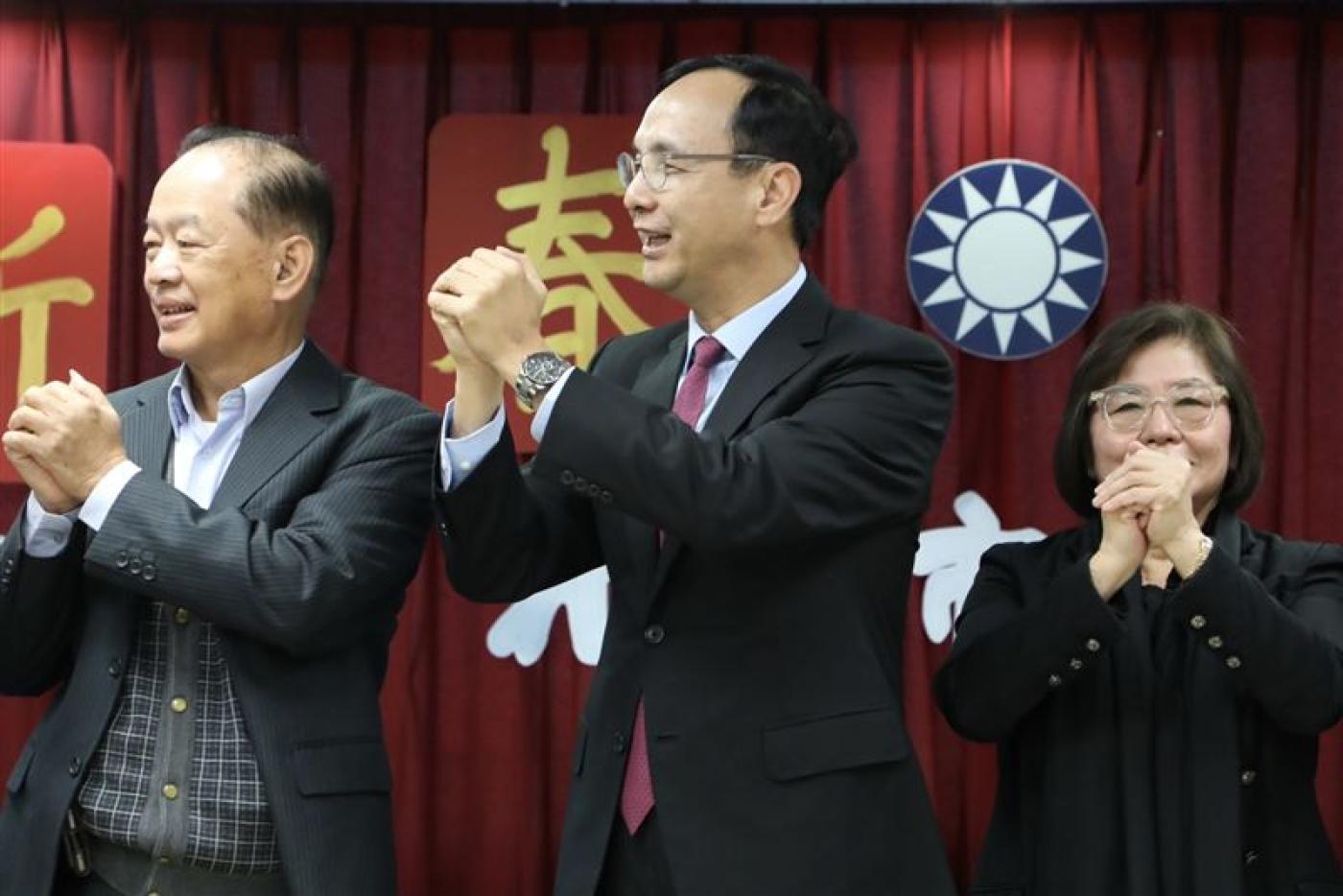 國民黨主席朱立倫31日出席台北市黨部新春團拜。國民黨提供