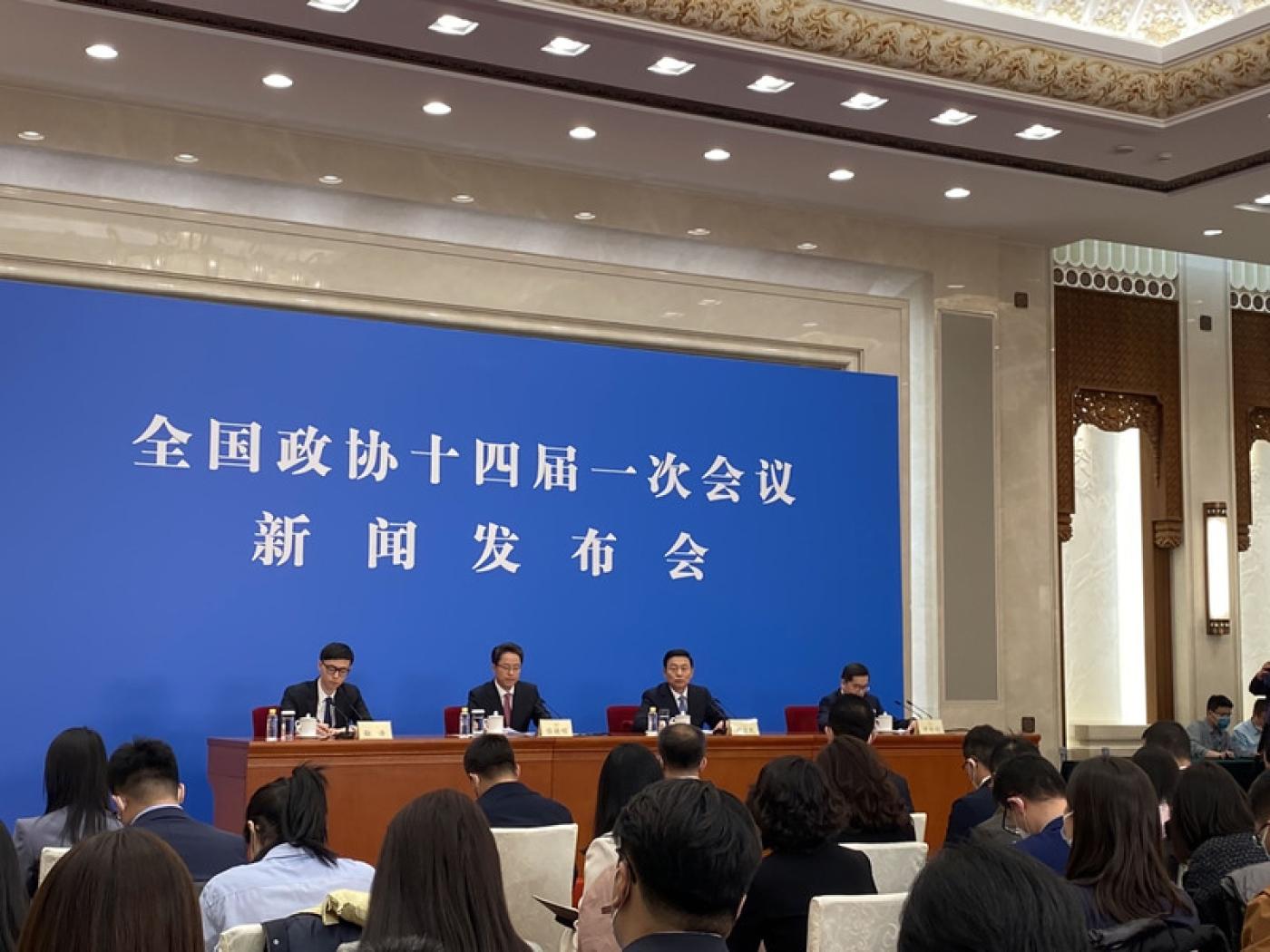中國全國人大會議記者會，4日在北京人民大會堂的新聞發布廳舉行。中央社