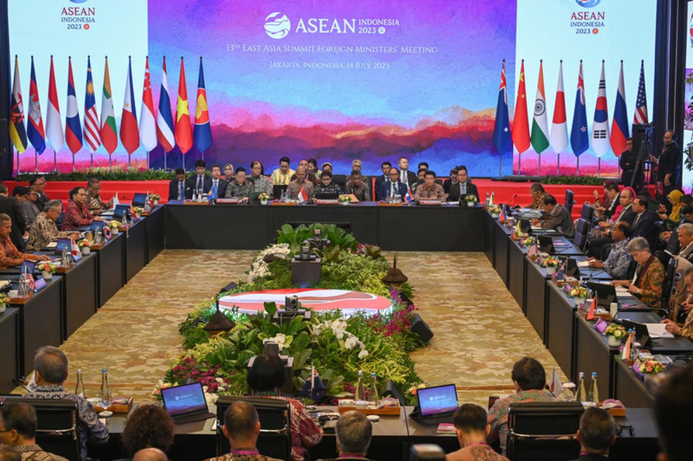 在印尼首都雅加達舉行的東南亞國家協會（ASEAN）（印尼外交部提供） 。中央社