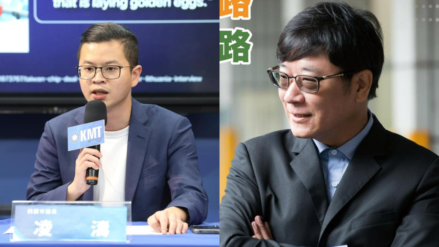 無黨籍立委趙正宇(右)對桃園市議員凌濤(左)提告加重誹謗罪。翻攝兩人臉書