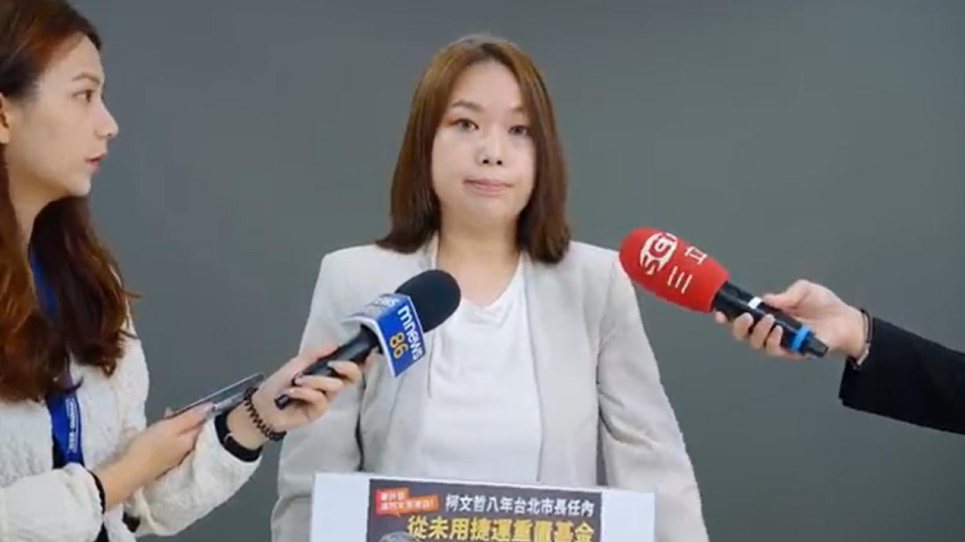 柯文哲競辦發言人李有宜。翻攝台灣民眾黨提供的影片截圖