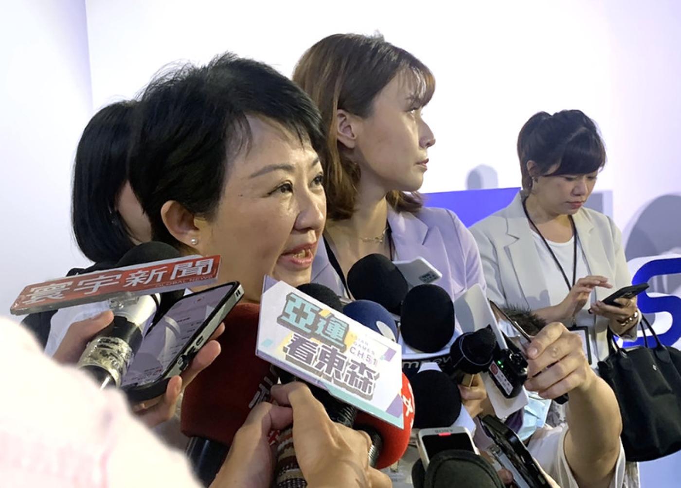台中市長盧秀燕出席TVBS「連接世界 奮起台灣」互動特展。中央社