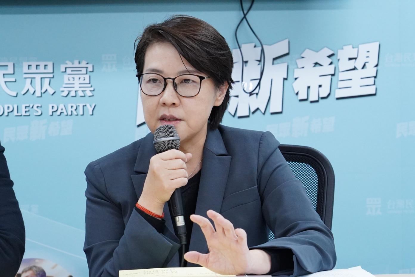 台灣民眾黨總統參選人柯文哲競選總幹事黃珊珊。台灣民眾黨提供