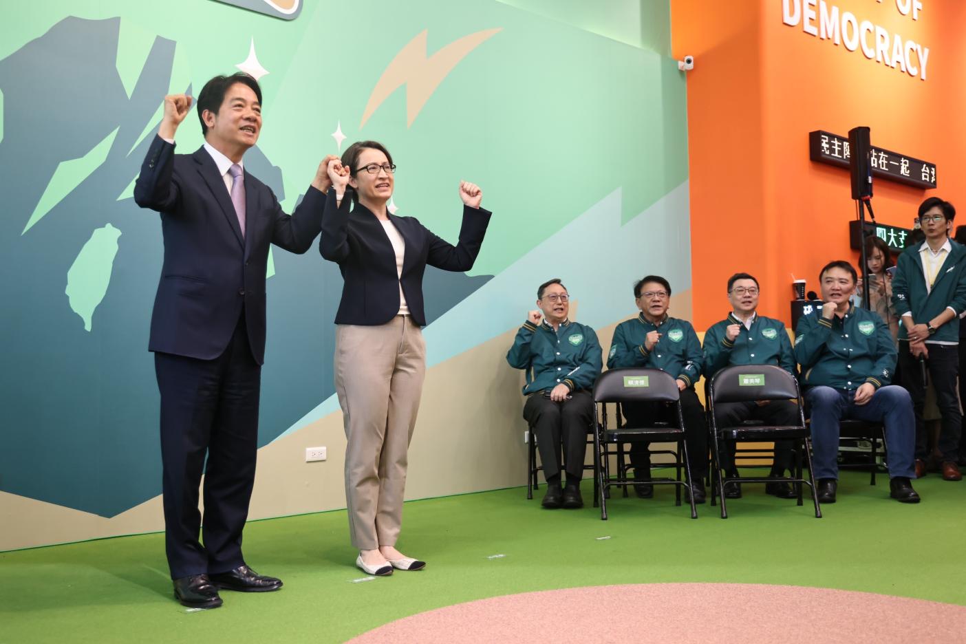 民進黨總統參選人賴清德20日正式公布副手是蕭美琴。林啟弘攝