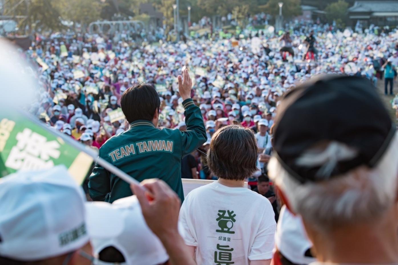 民進黨未搶到選前之夜凱道路權。資料照片，民進黨提供