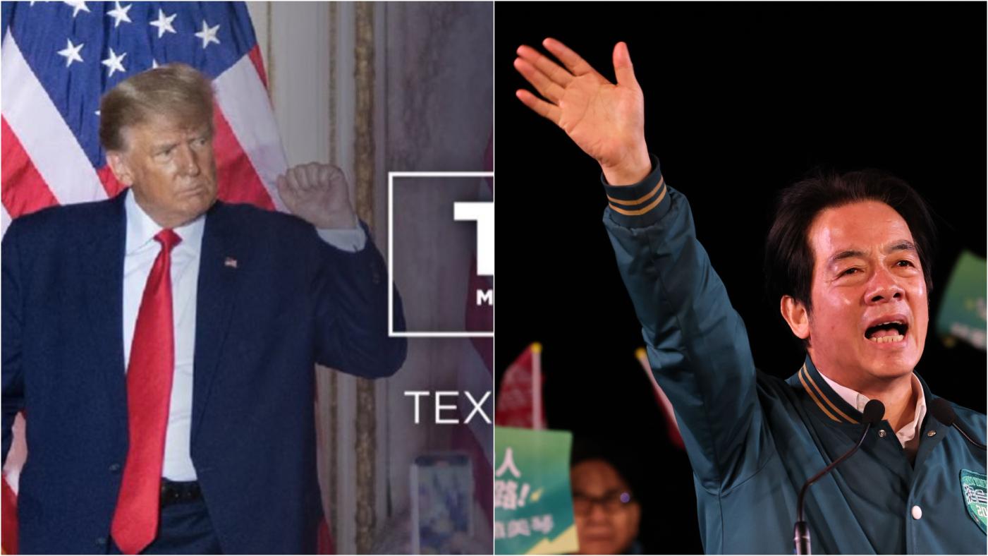 美國政治專家認為，賴清德當選總統後，川普(左)若再度重回白宮，將迫使北京當局重新對台思考戰略。合成照片取自donaldtrump.com網頁、資料照片