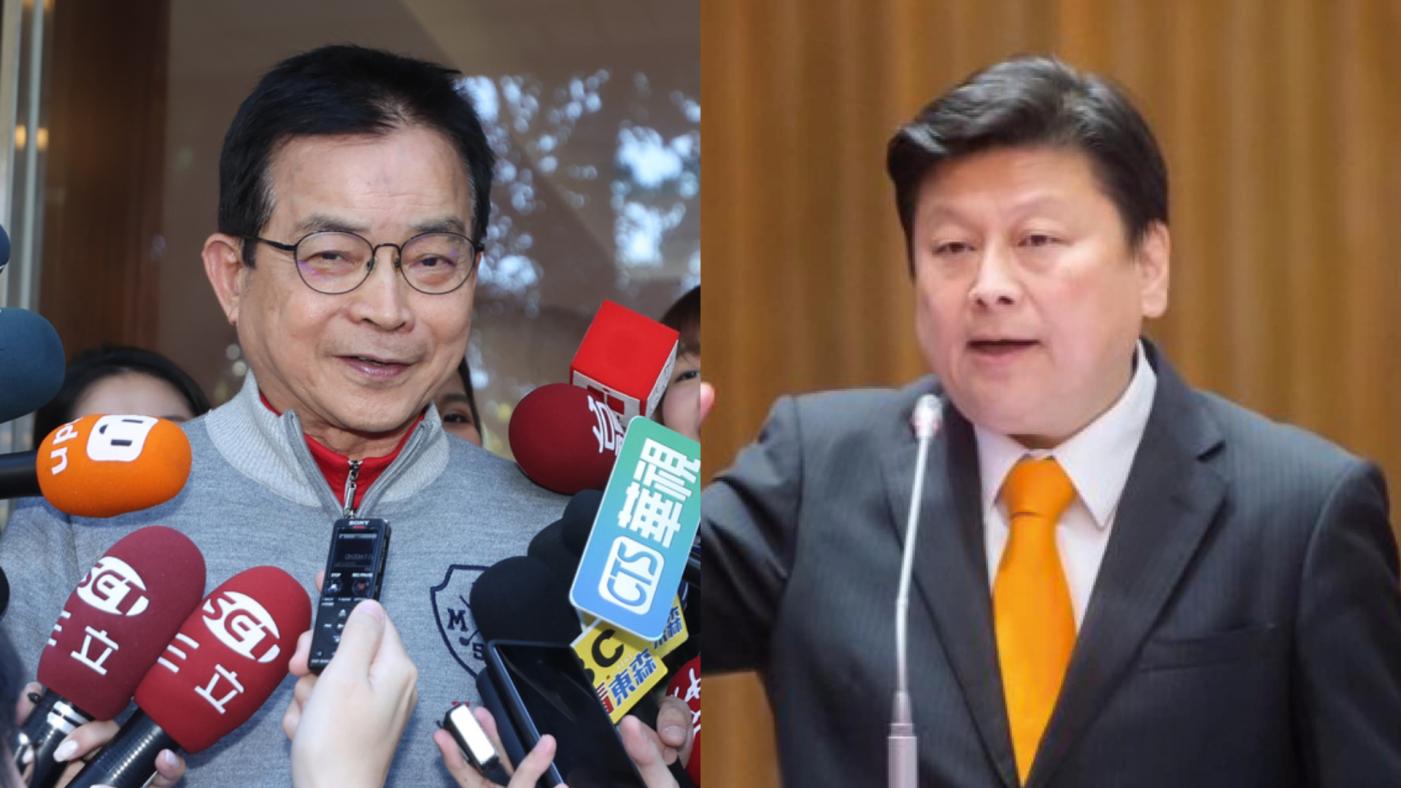 傅崐萁（右）24日宣布參選黨團總召，對決賴士葆（左）。中央社、翻攝傅崐萁臉書