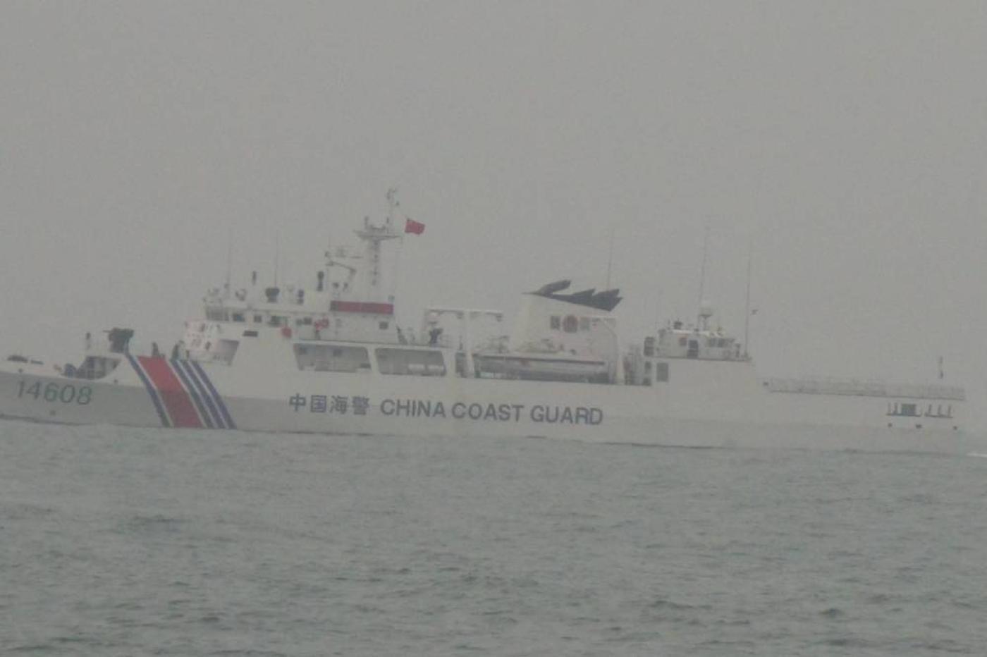 海巡公布中國海警航入金門禁限制水域畫面。海巡署提供