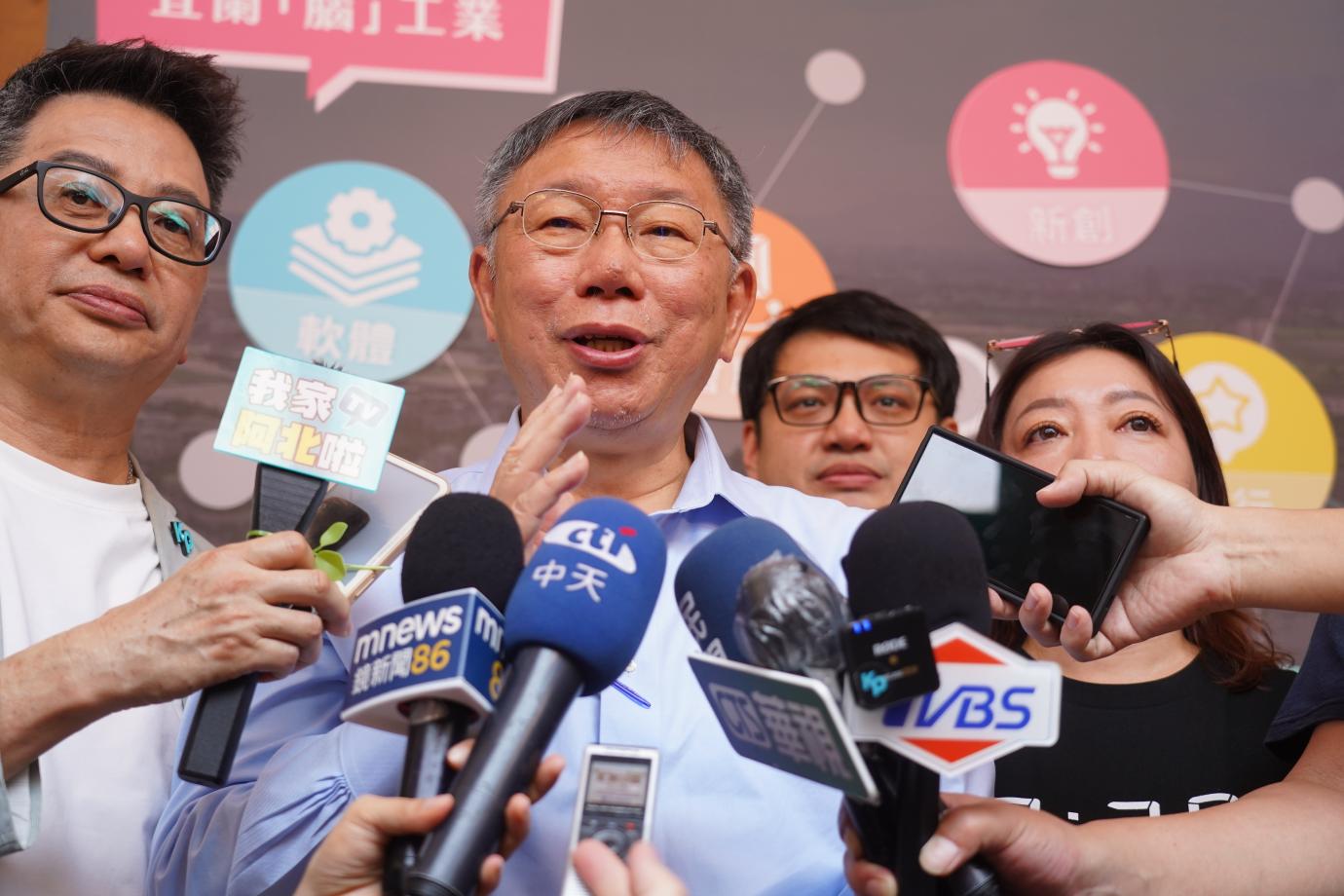 台灣民眾黨主席柯文哲批民進黨挑起對立一流，但辦正事就不行。林泊志攝