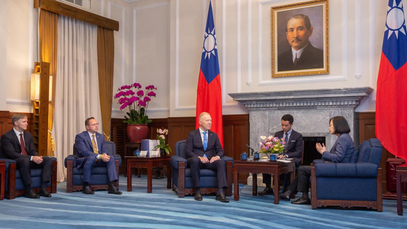 總統蔡英文2023年8月接見波羅的海三國國會外交委員會主席訪問團。總統府提供