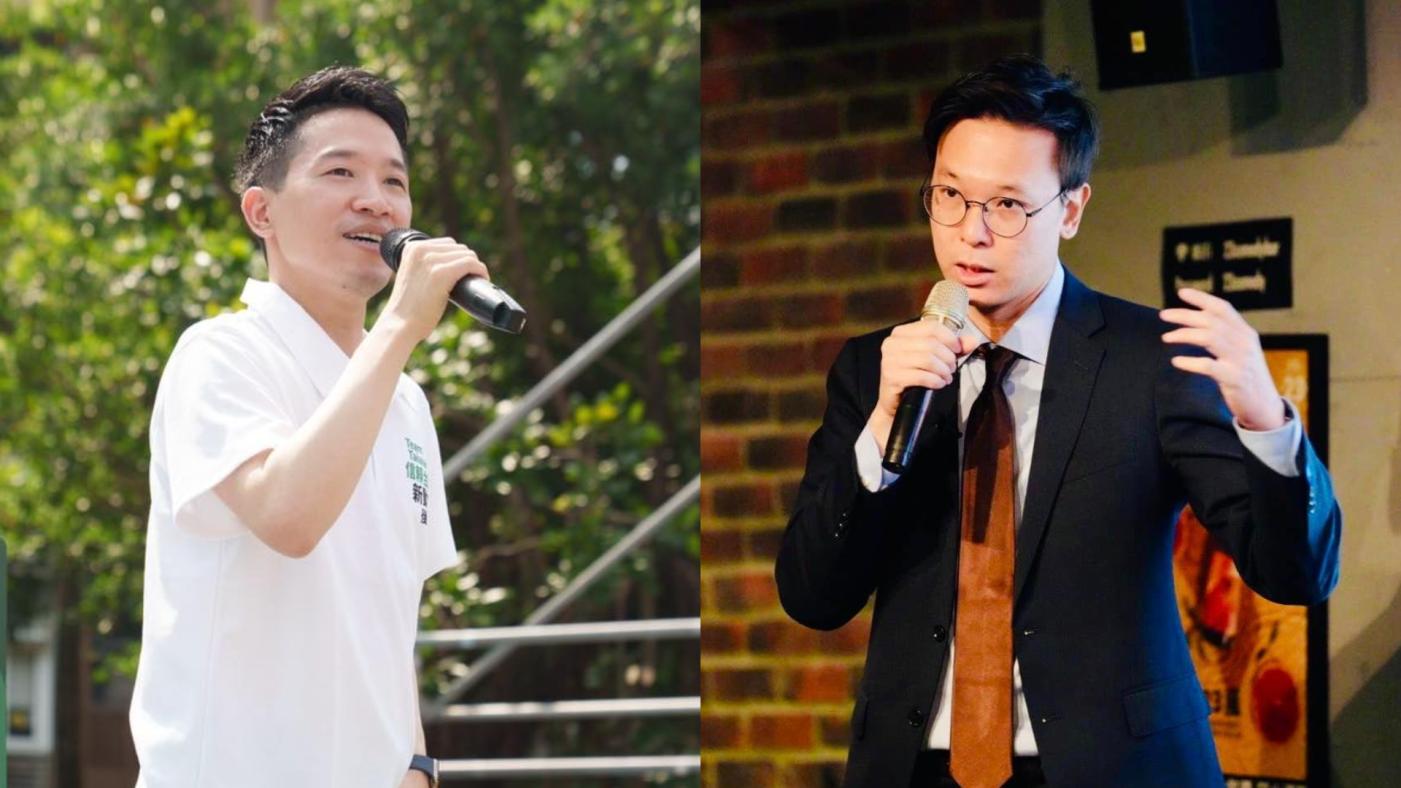 前立委何志偉(左)接總統府副秘書長、前民進黨副秘書長林飛帆（右）任國安會副秘書長。翻攝兩人臉書
