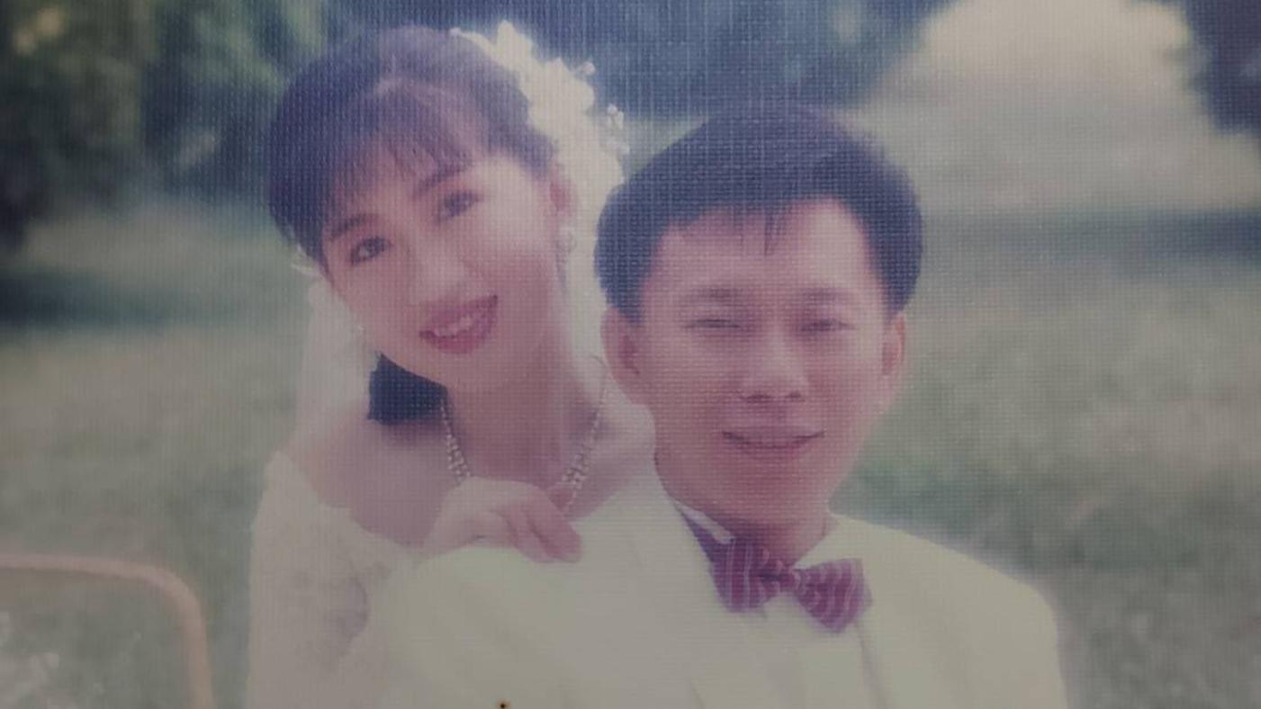 1月14日是柯文哲和妻子陳佩琪結婚紀念日，陳佩琪貼婚紗照表達對丈夫思念。翻攝陳佩琪臉書