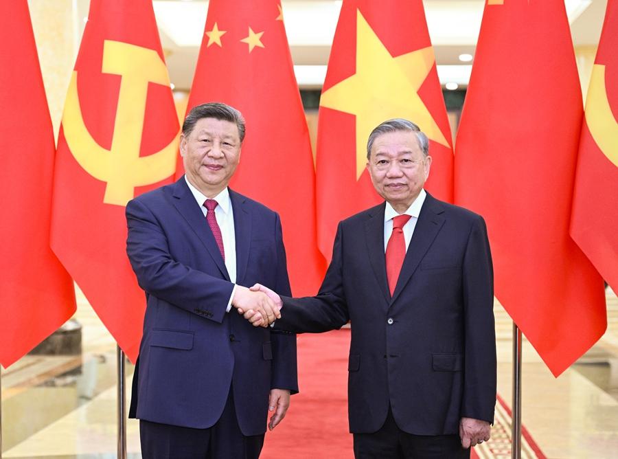 越共總書記蘇林見習近平　籲科技與關鍵技術領域合作