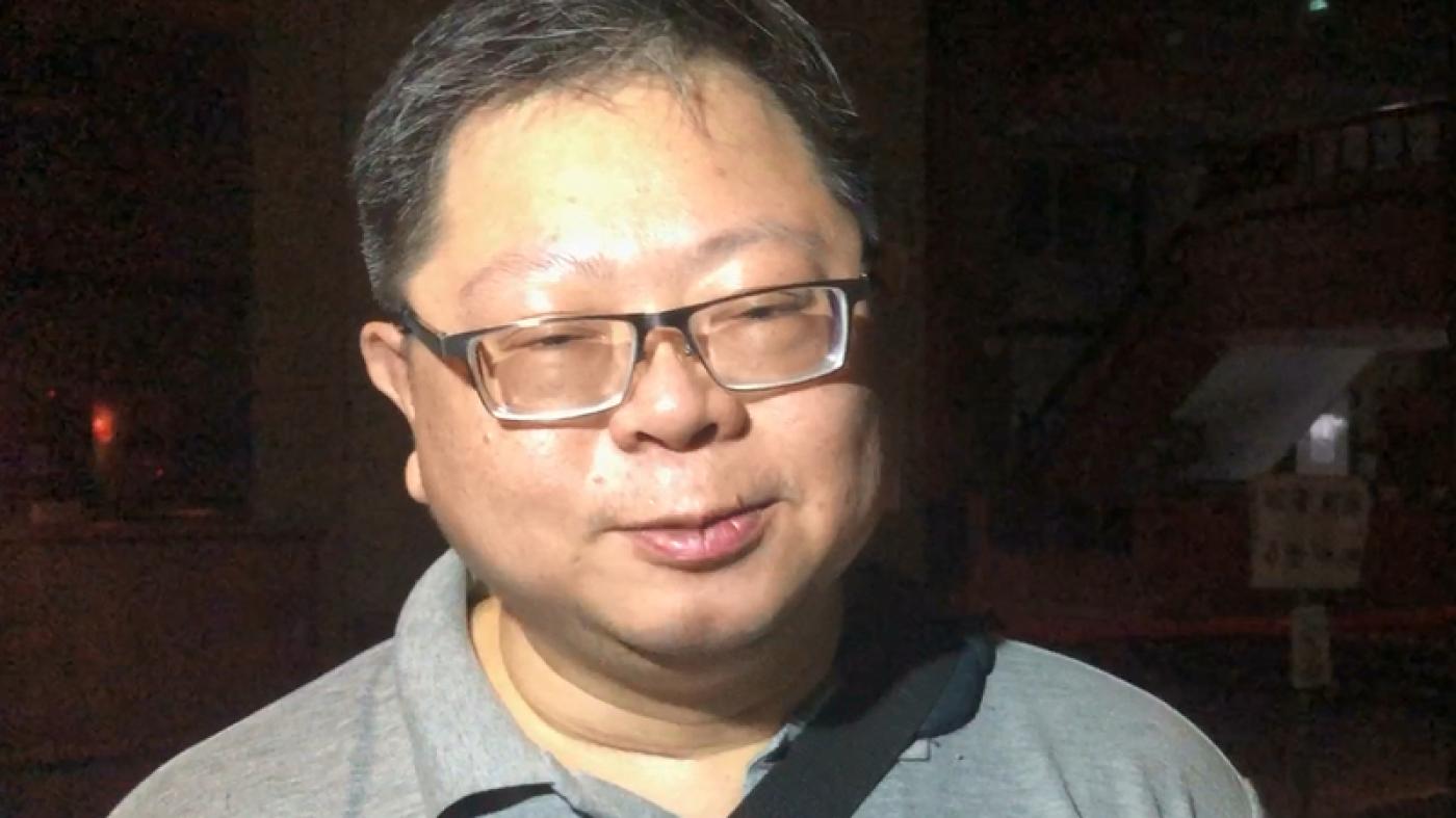 基隆地檢署偵辦罷免提議人名冊涉偽造文書案，7日約談前國民黨基隆市黨部副書記長韓吉元（圖），經檢察官複訊後，8日凌晨諭令韓吉元新台幣10萬元交保。 中央社