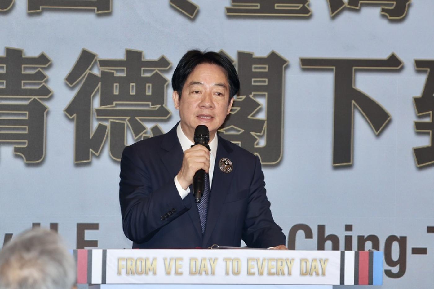 台灣首次紀念歐戰，賴清德致詞以自由民主為基調，沒有提及聯合國席次問題。中央社