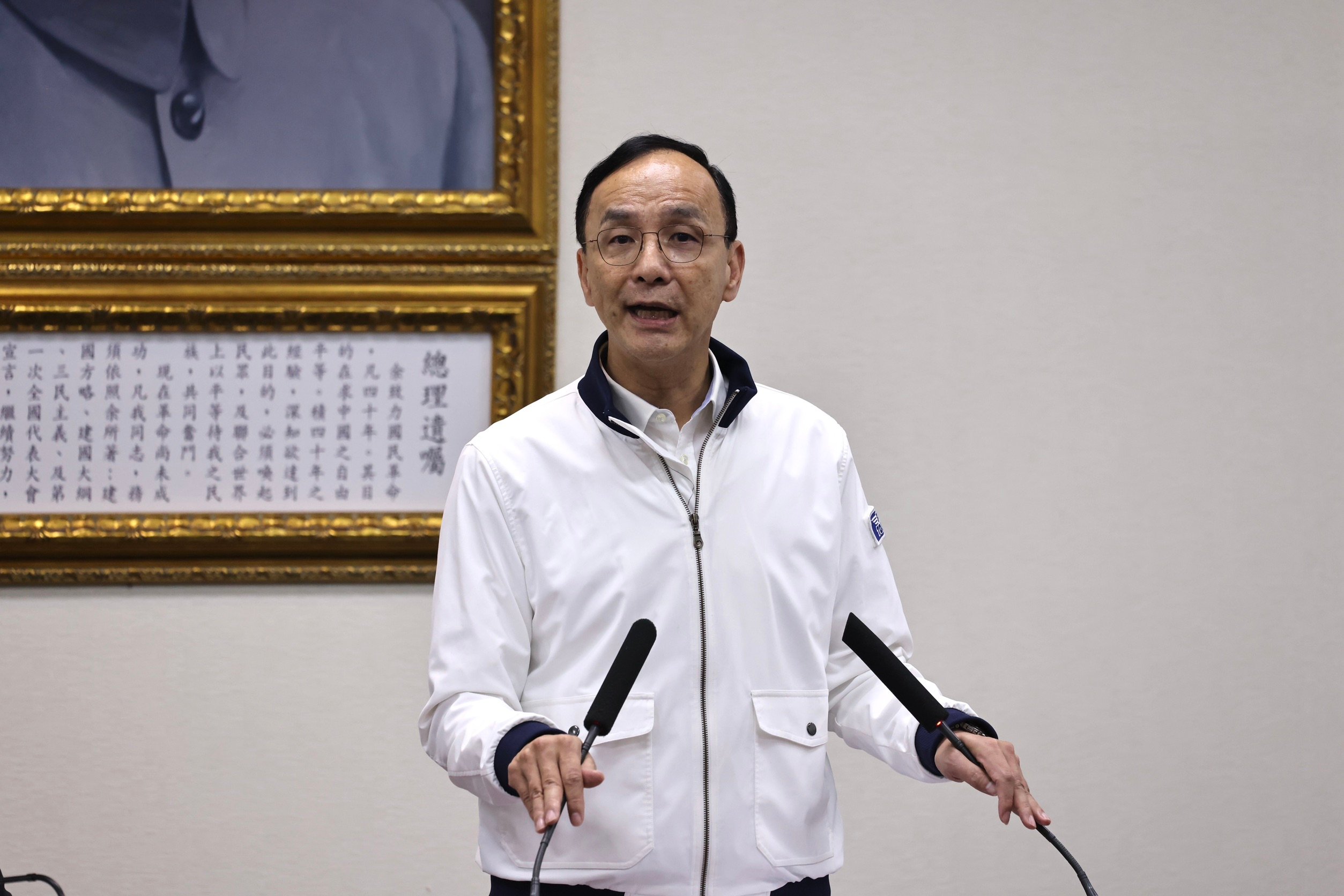 國民黨主席朱立倫用希特勒來比喻總統賴清德，遭德國在台協會譴責。林啟弘攝
