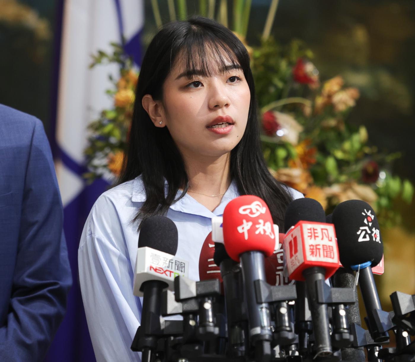 國民黨發言人楊智伃（圖）14日受訪表示，她知道李孝亮擔心連署狀況，大家會站在一起，不用擔心。中央社