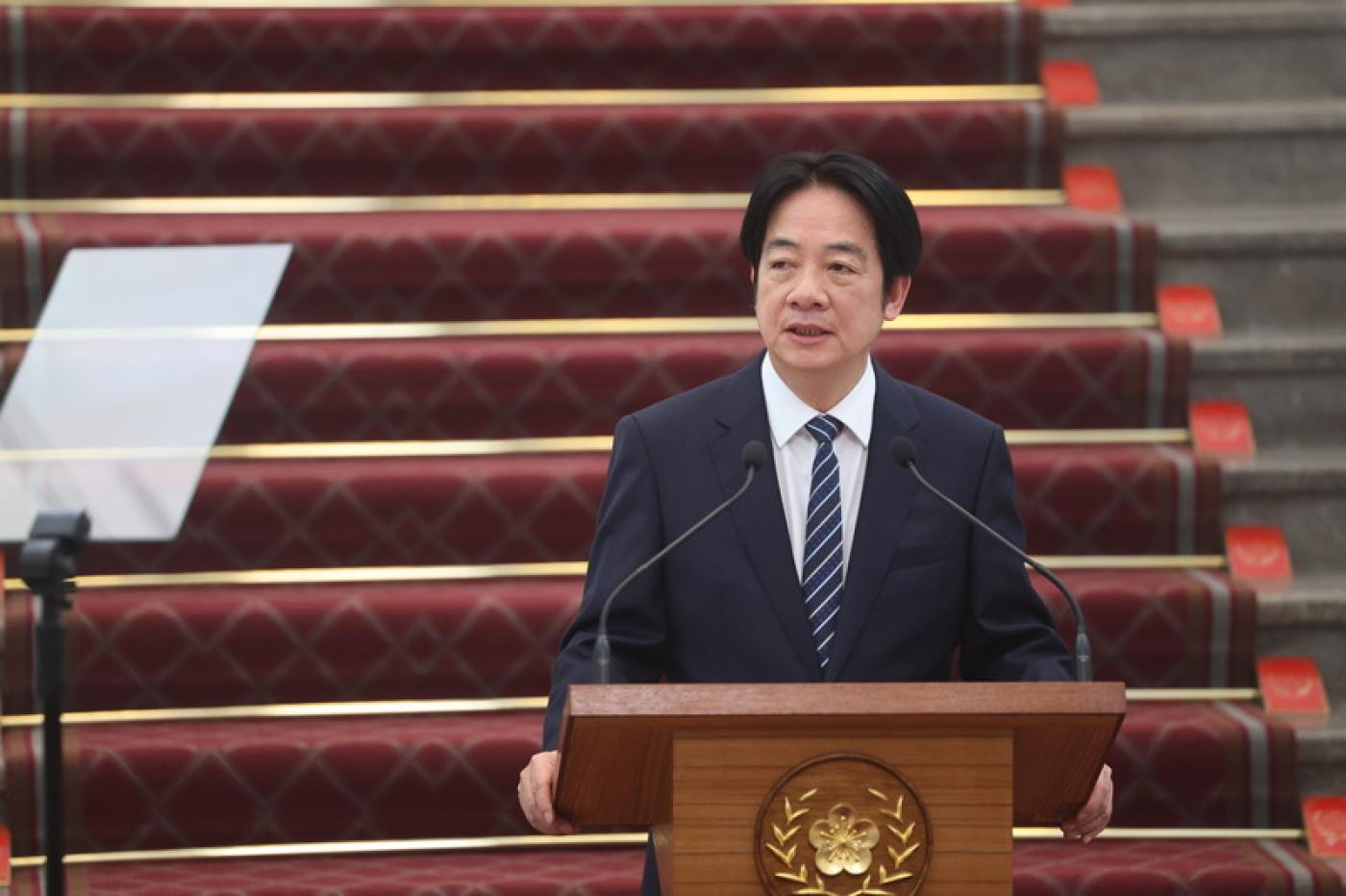 總統賴清德就職一週年，20日上午在總統府發表執政周年「迎風轉型、穩健前行」談話。中央社