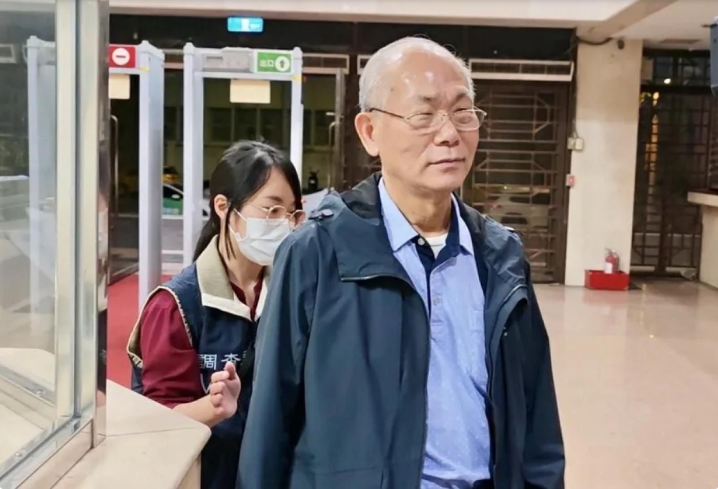 中央社中石化前董事長林克銘（前）新台幣500萬元交保。中央社