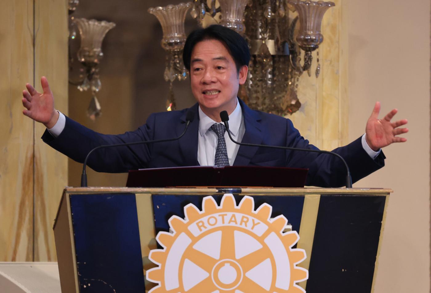 總統賴清德（圖）22日啟動「團結國家十講」，賴總統指出，今天的第一講是「國家」，因為國家興亡匹夫有責、覆巢之下無完卵。 中央社