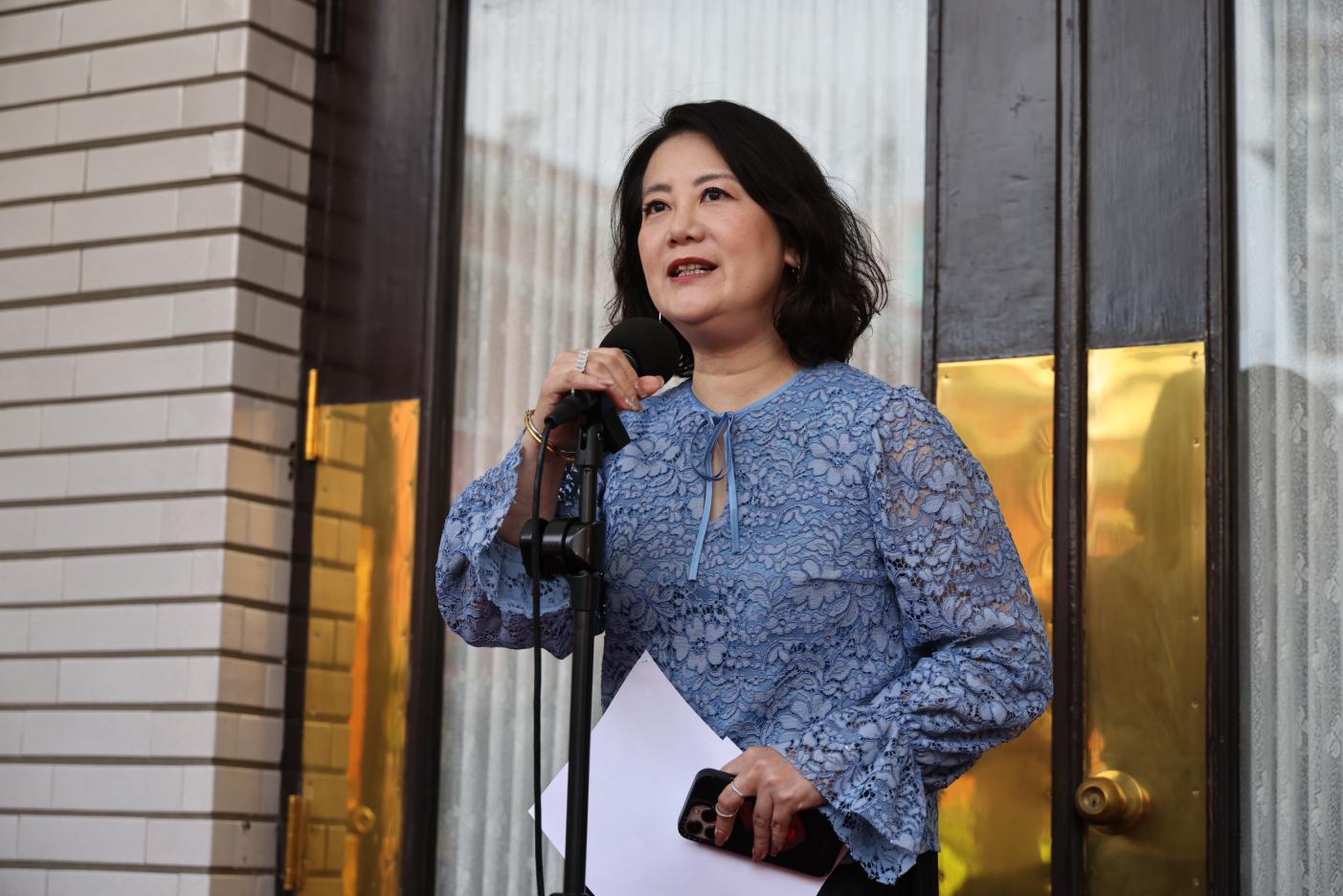 吳思瑤批評，韓國瑜只醉心於可以在院會敲下議事槌的光環。林啟弘攝