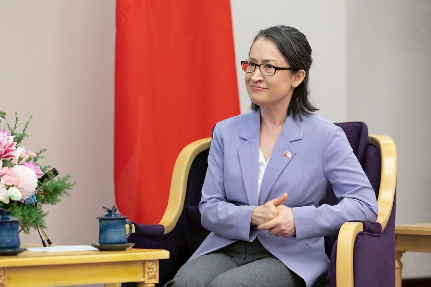 蕭美琴去年3月間訪問捷克時，遭中國官員尾隨險釀車禍。總統府提供