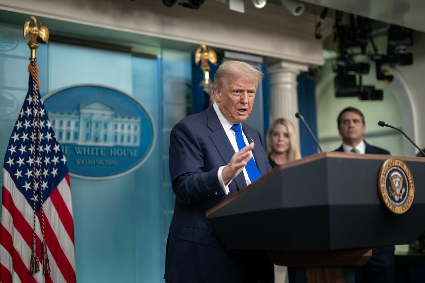美國總統川普27日表示，可能已和4到5個國家達成貿易協議。翻攝TheWhiteHouse粉專