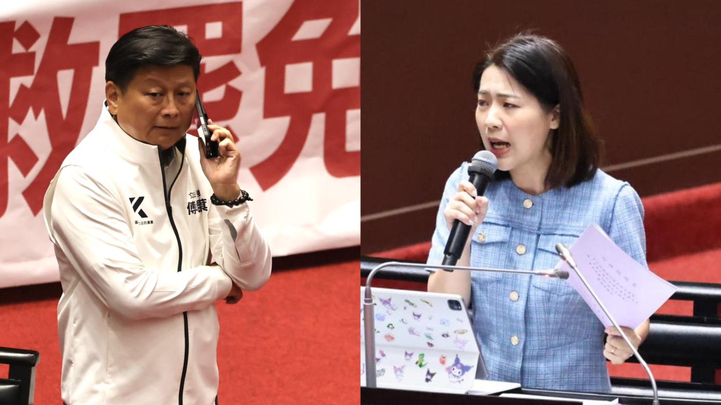 據《時局 The Current Situation》網路聲量觀察站統計，大罷免政治人物網路聲量，國民黨立委徐巧芯（右）居冠、傅崐萁排第２。資料照片／林啟弘攝