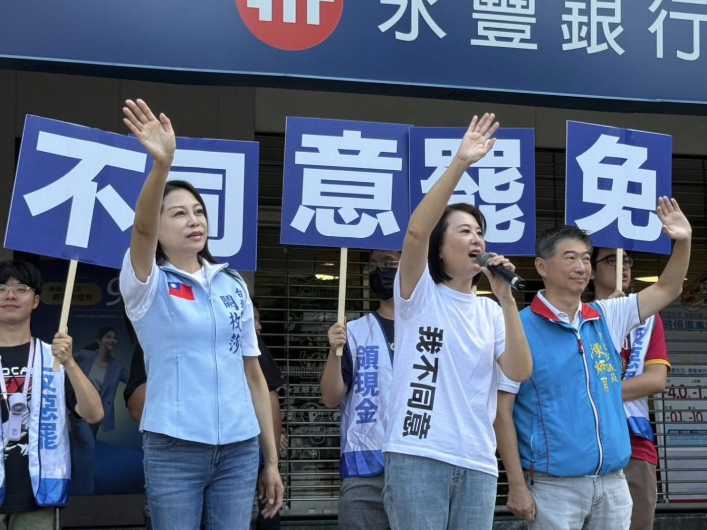 王鴻薇近日積極在街頭宣傳反罷免。翻攝王鴻薇臉書