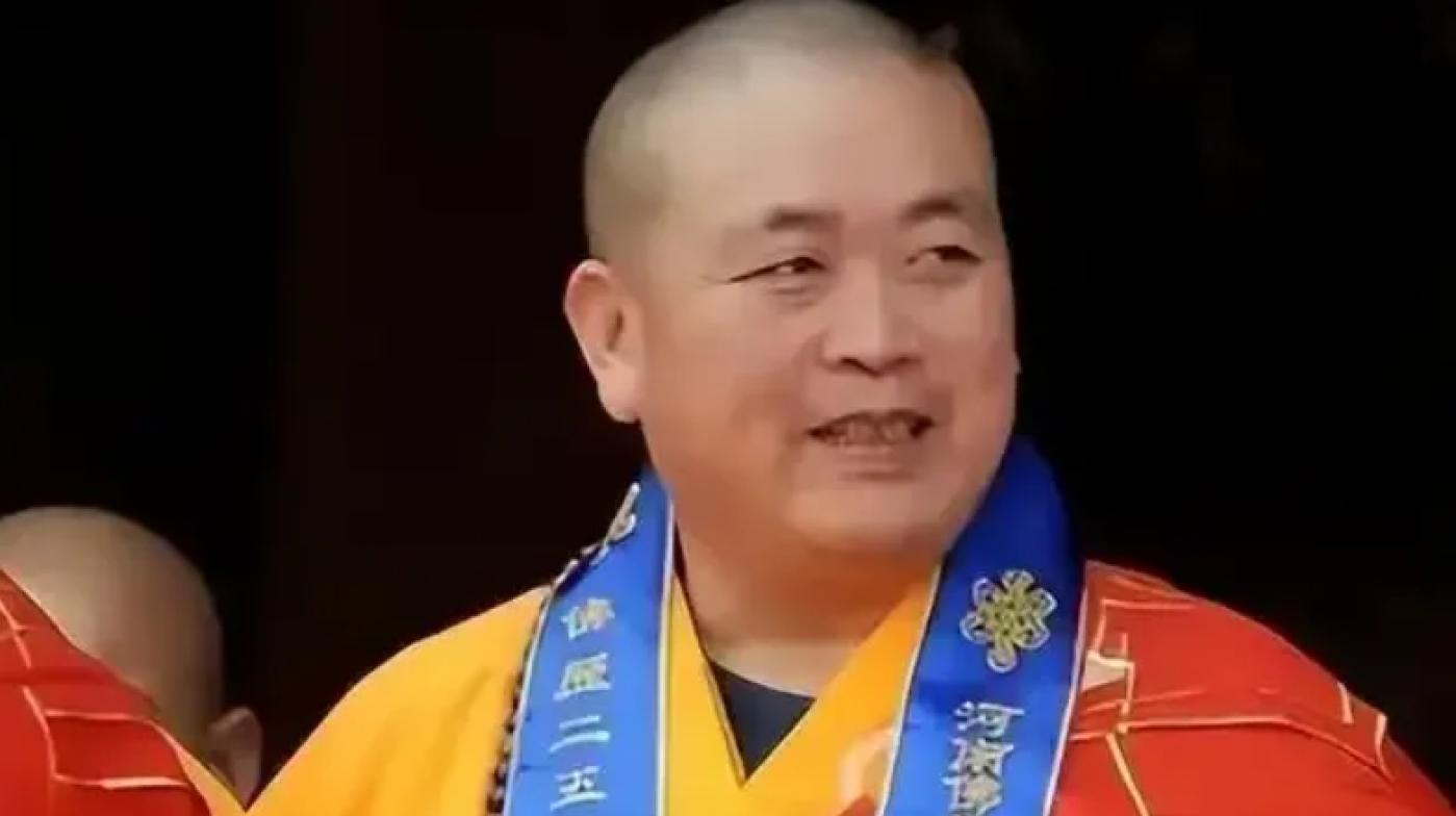 少林寺方丈釋永信傳被帶走調查，官方尚未證實。翻攝少林寺釋永信微博