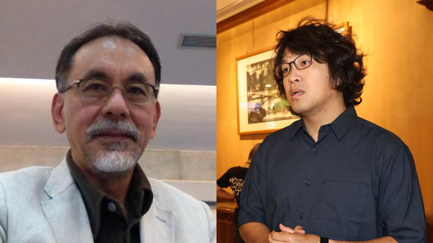 林濁水（左）29日表示，沈伯洋（右）的極端疑神疑鬼，是一些少數卻備受矚目的罷團志工誇張行為的共同來源。翻攝林濁水臉書、資料照片