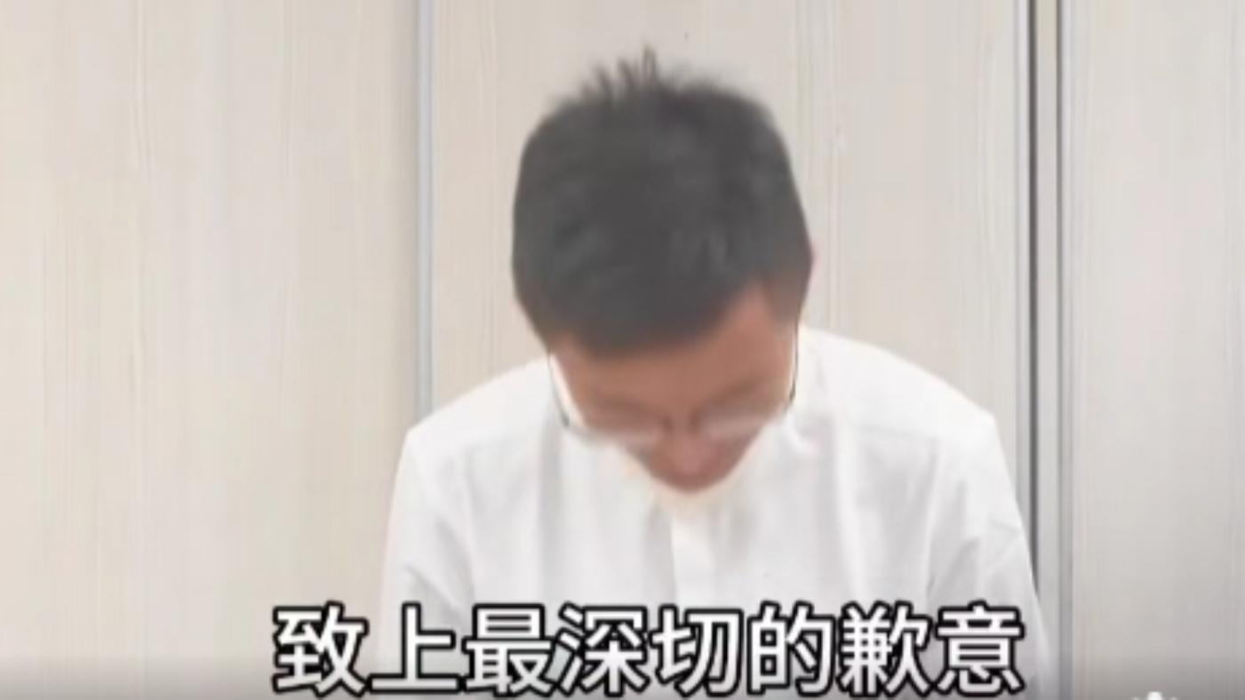 侯漢廷21日拍影片向郭智輝及經濟部道歉。翻攝侯漢廷臉書
