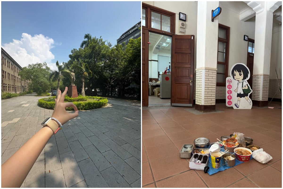 前總統蔡英文在就讀中山女高時，下課就想去校門口吃麵，她的小學妹們也展開爭取自訂外食的權利。翻攝中山女高學生Threads