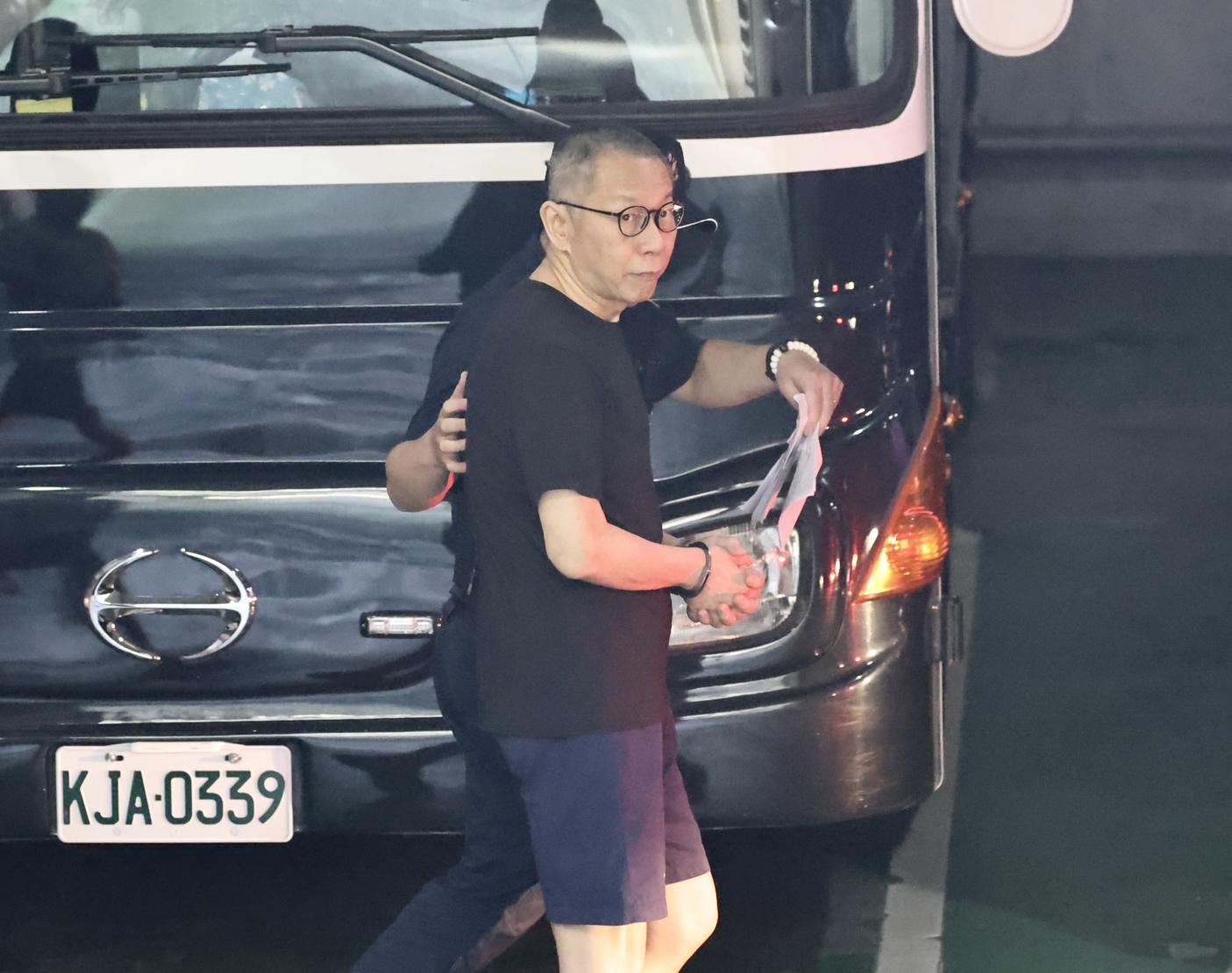 前台北市長柯文哲還押台北看守所。林啟弘攝