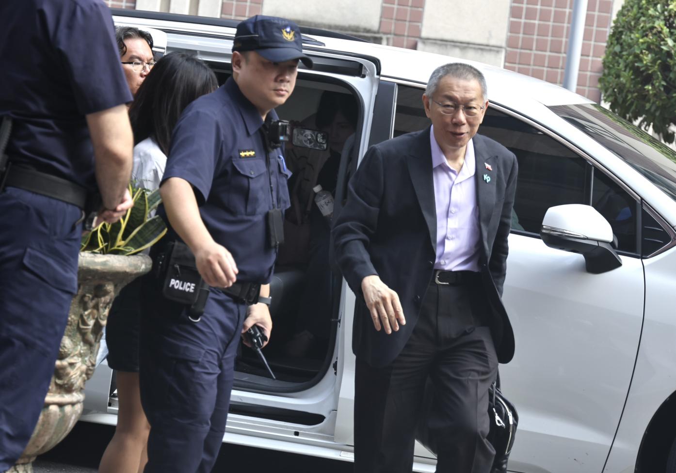 台北地院11日持續開庭，柯文哲出庭。林啟弘攝