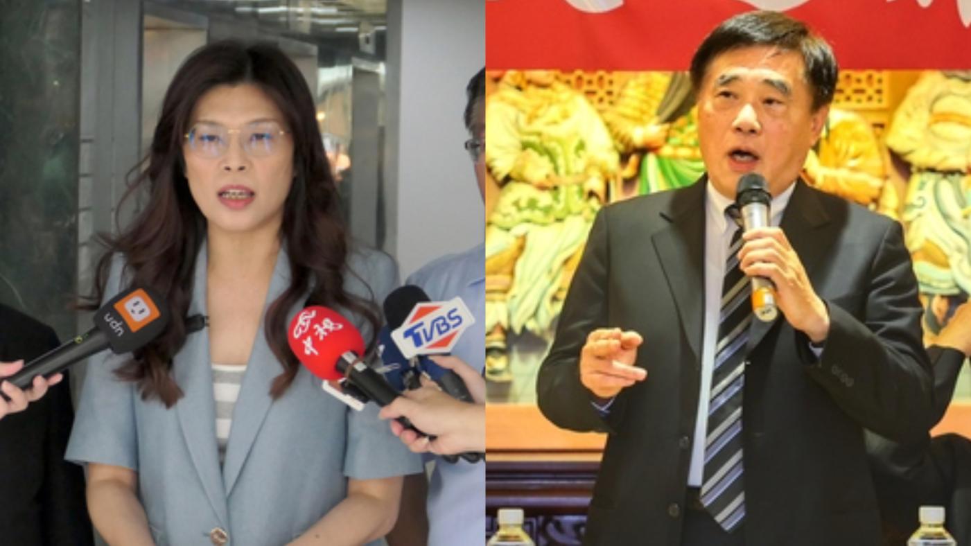 根據《美麗島電子報》公布的最新民調，國民黨主席選舉，郝龍斌（右）目前支持度領先，鄭麗文（左）次之。中央社