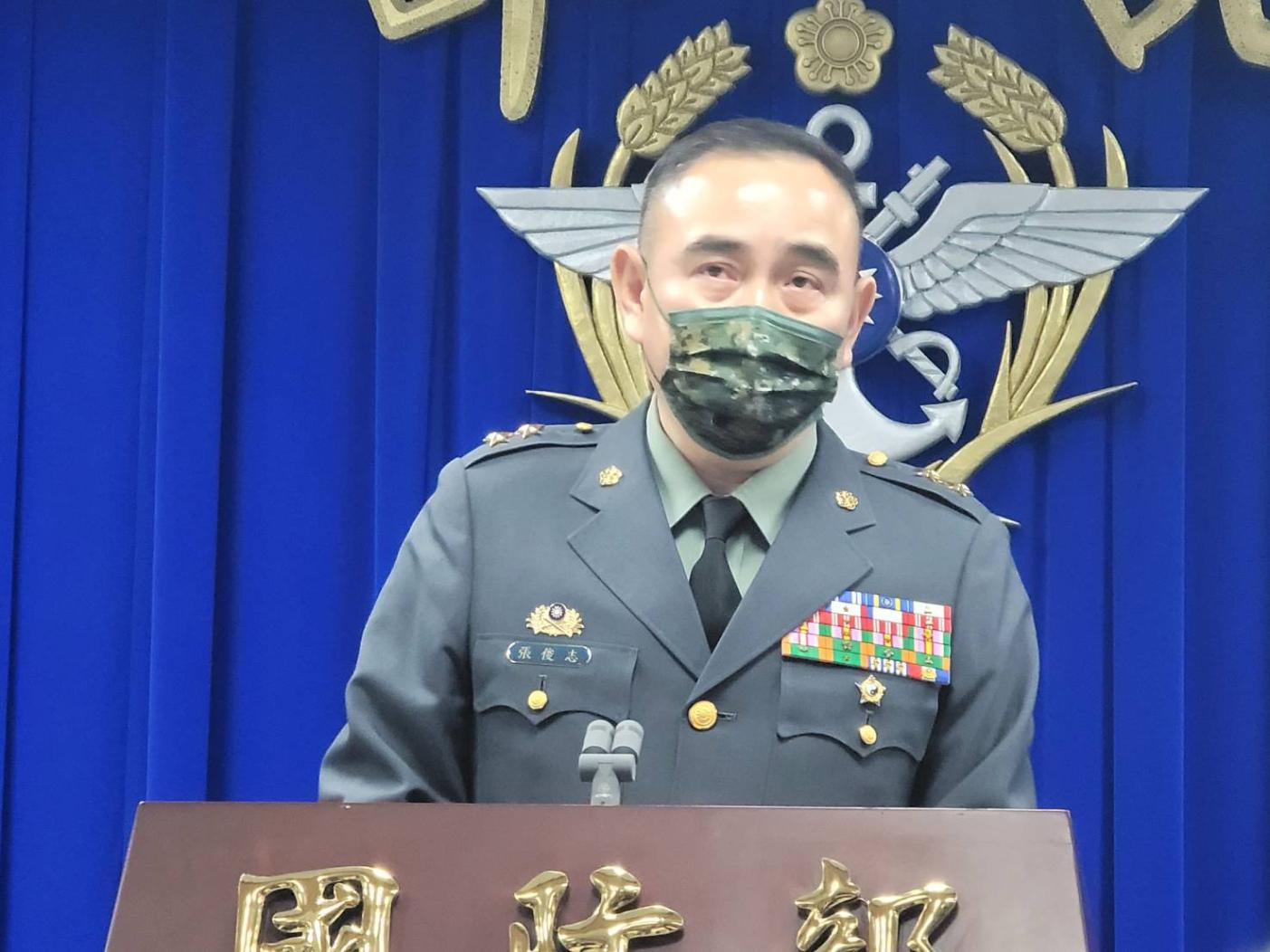 國防部訓次室次長張俊志中將說明與警政署的合作。王烱華攝