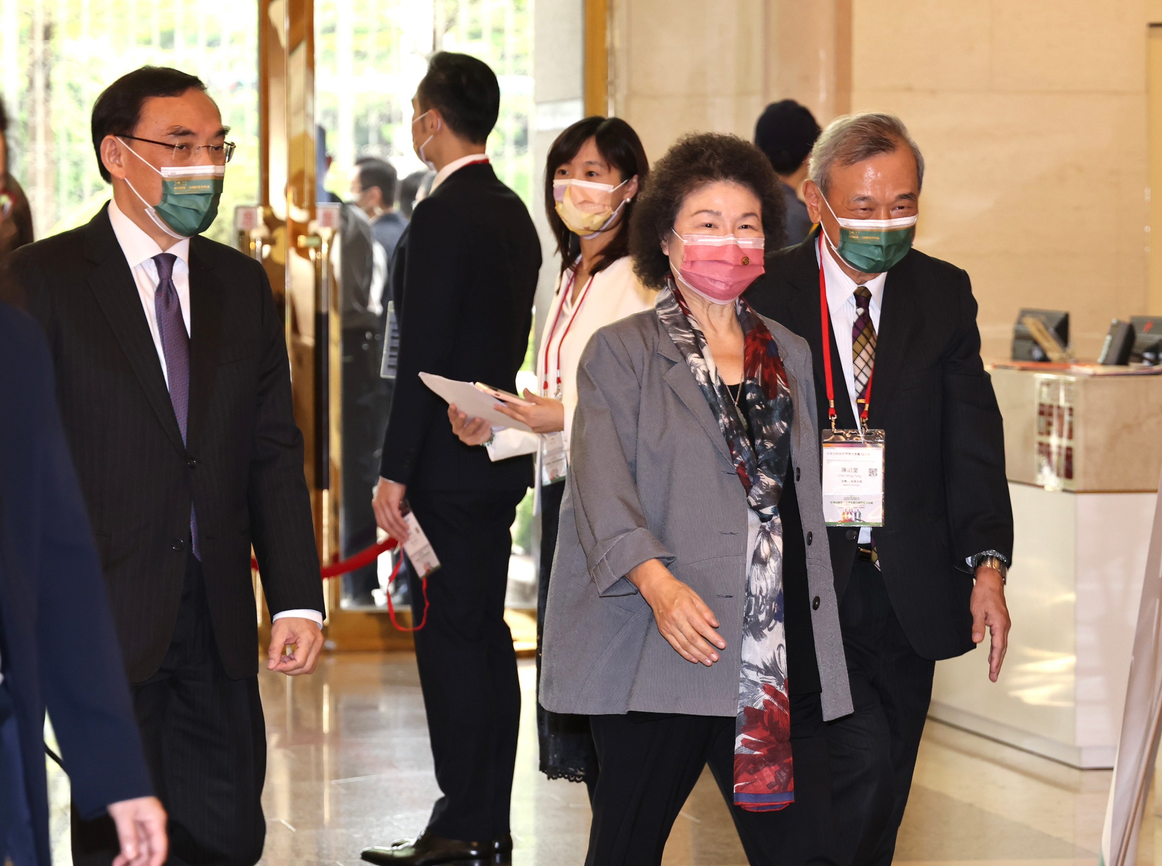 陳菊在開幕活動中重申台灣對人權的重視。林啟弘攝