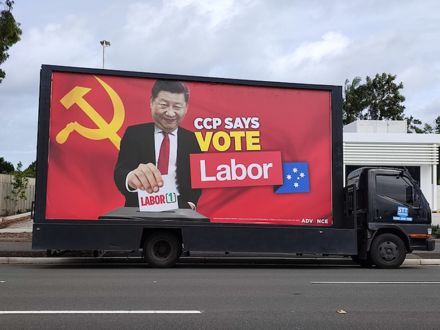 澳洲大選／習近平肖像宣傳車到處可見　卻被視為最大政治恥辱　